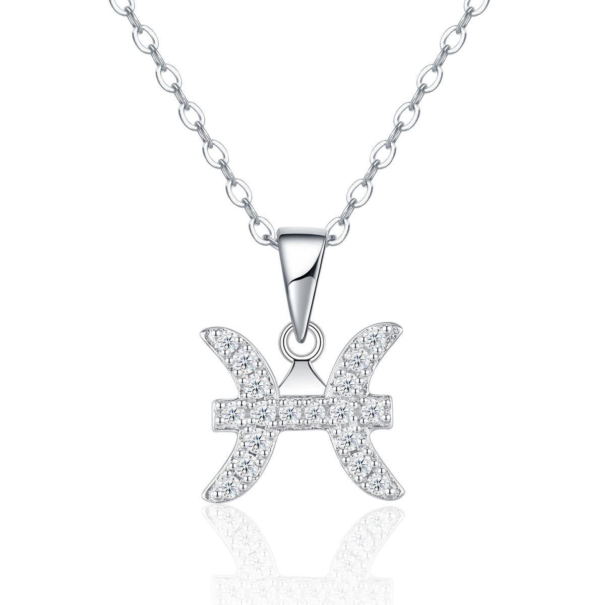 Sterling Silver Zodiac Moissanite Necklace