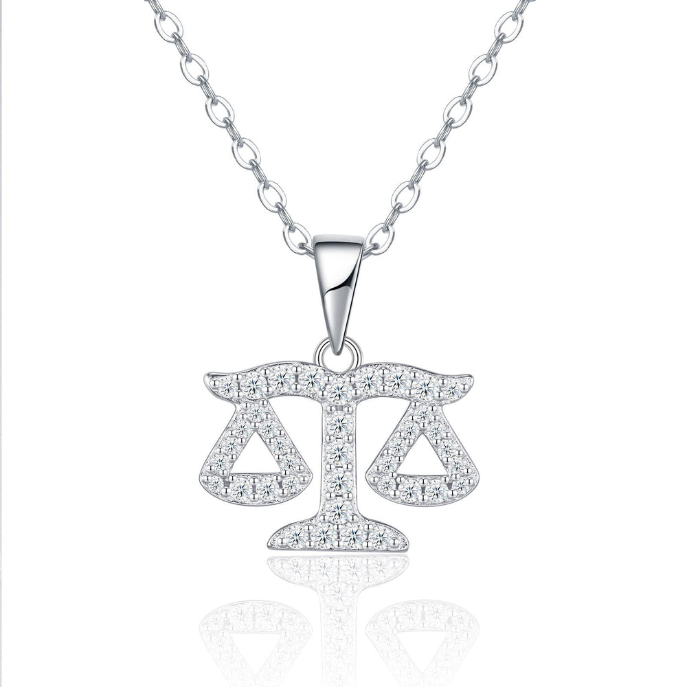 Sterling Silver Zodiac Moissanite Necklace