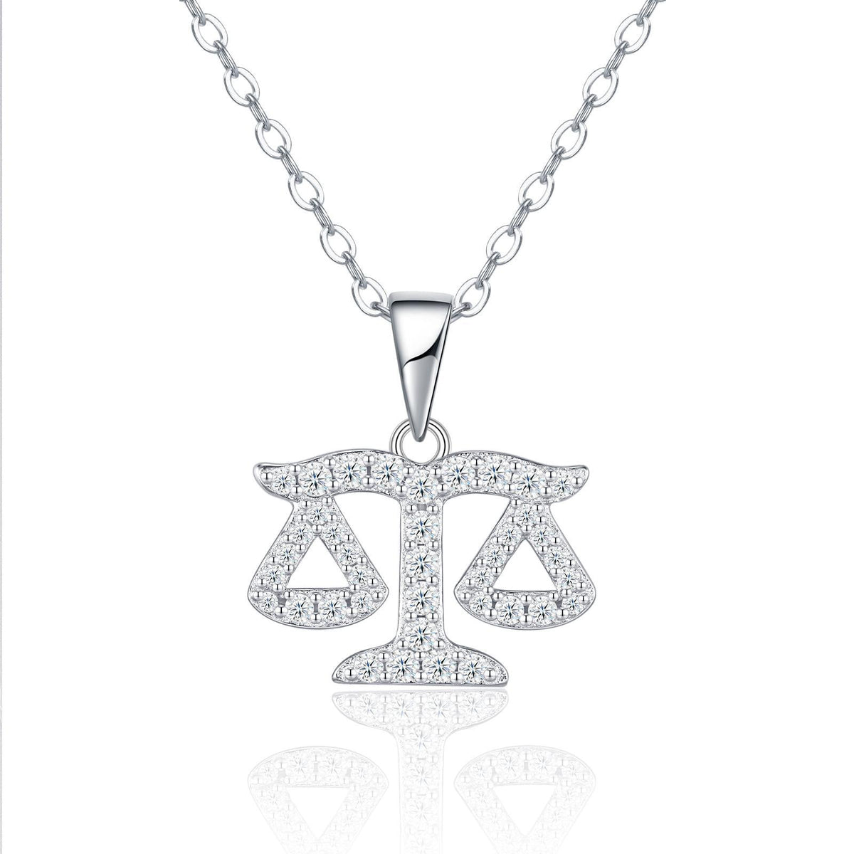 Sterling Silver Zodiac Moissanite Necklace