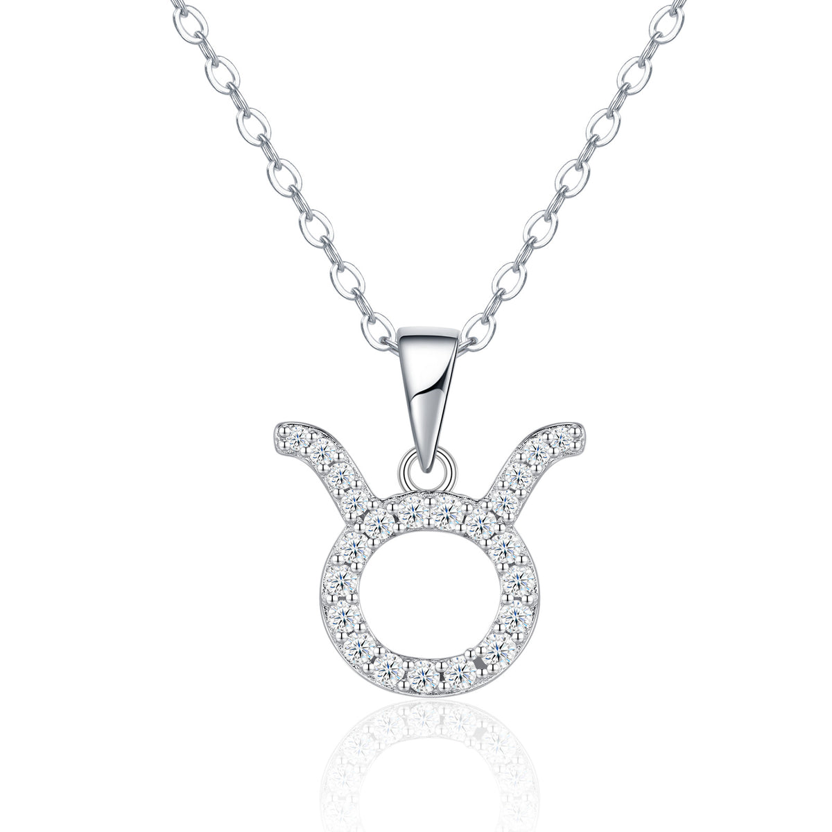 Sterling Silver Zodiac Moissanite Necklace