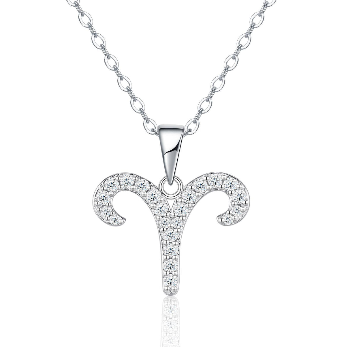 Sterling Silver Zodiac Moissanite Necklace