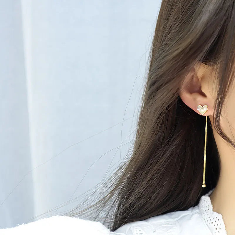 Long Micro-Encrusted Zircon Jewelry Accessories.