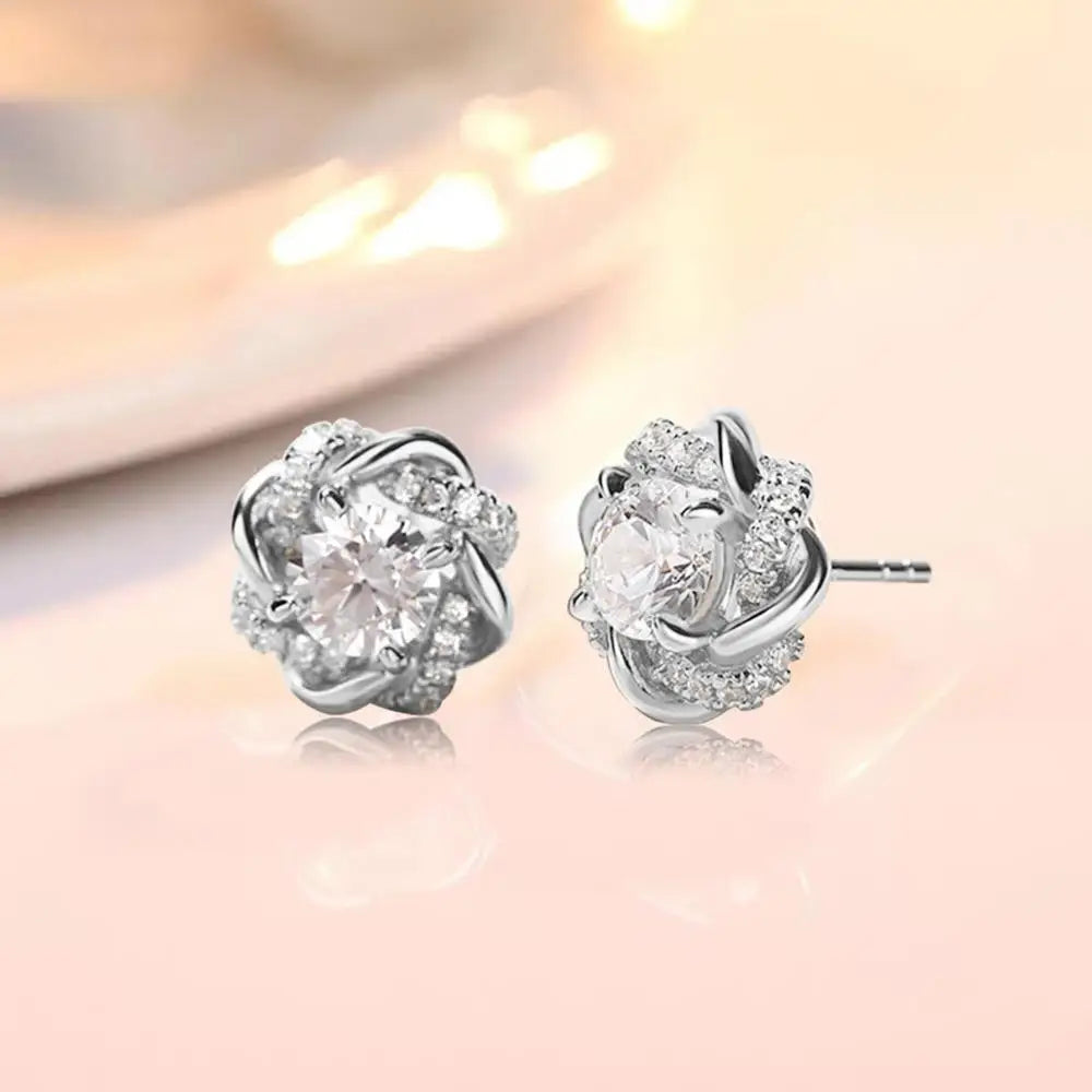 Luxury Quality Trendy Star Of David 2 Carat 6.5mm Moissanite Earrings Studs Pure 925 Silver Certificated Women's Jewellery Sale