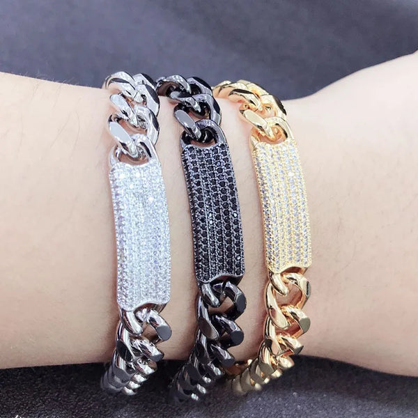 Copper Zircon Bangle Bling Luxury Charm Classic Bracelet Alternate View