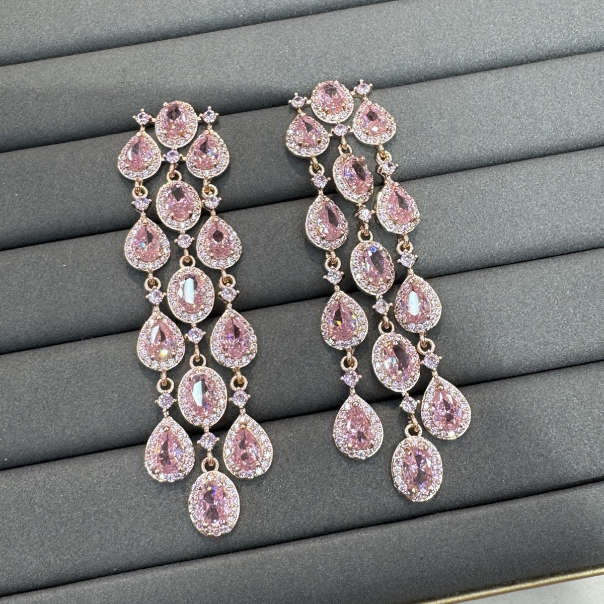 Water Drop Shape Full of Zirconia, Temperament, High-End Luxury Necklace jewellery Set