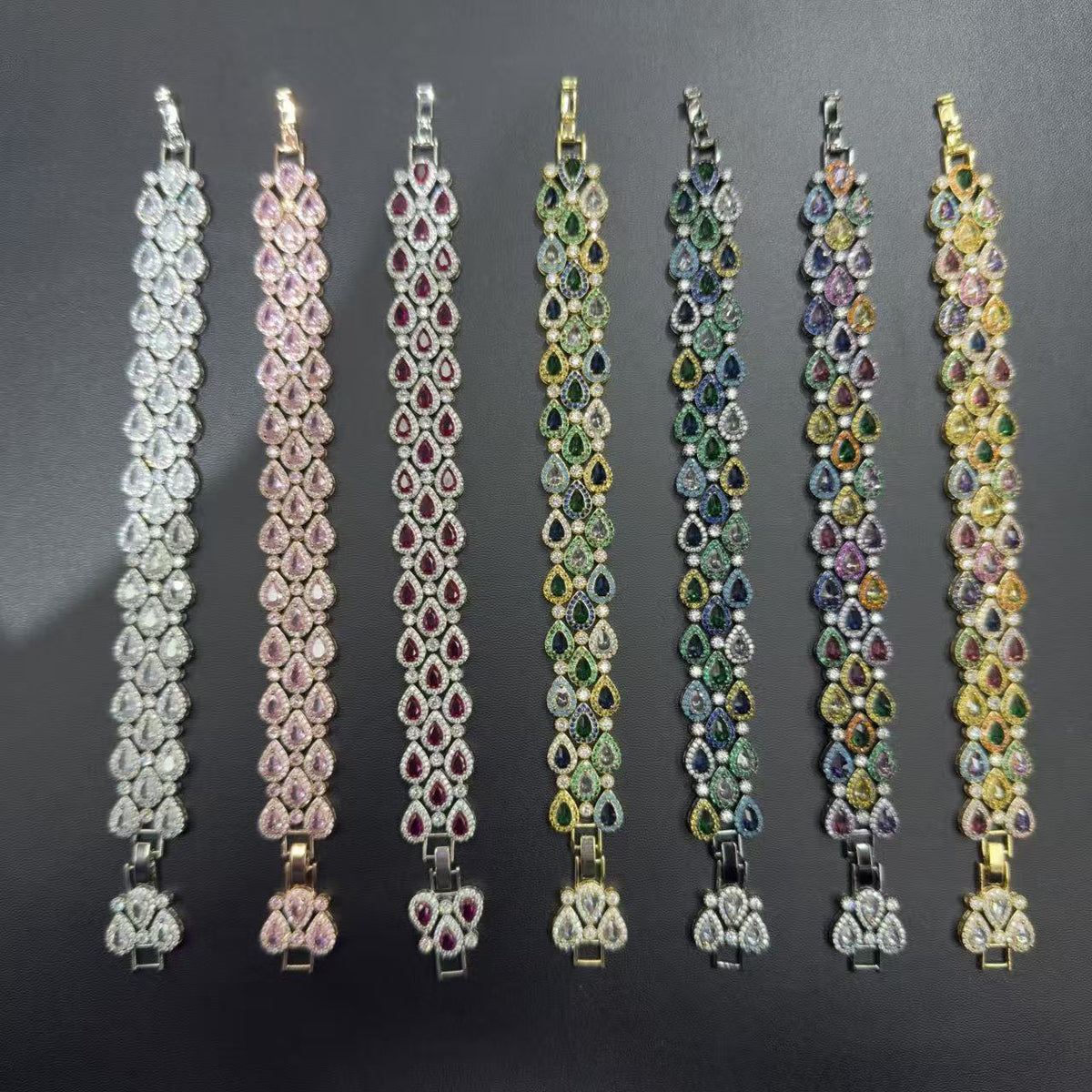 Water Drop Shape Full of Zirconia, Temperament, High-End Luxury Necklace jewellery Set