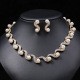 Pinduoduo Cross-border Pearl Women's Fashion Elegant Alloy Drop Bridal Dress Accessories Necklace Earrings suit