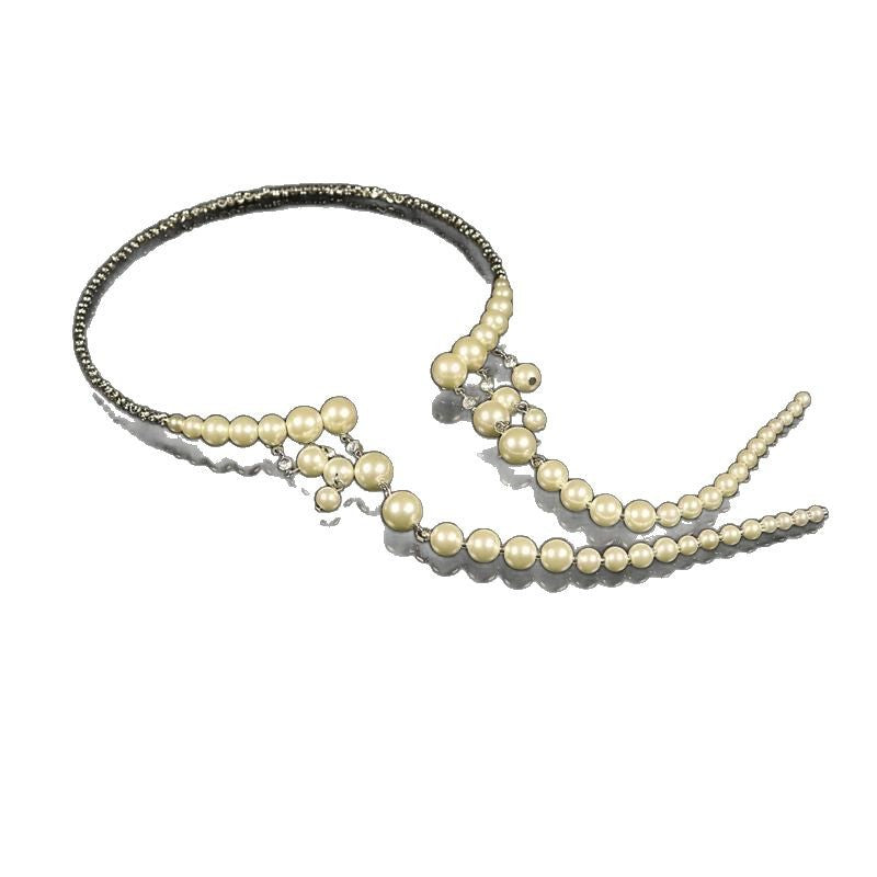 Light Luxury Exquisite Pearl Necklace Fashionable Elegant Neck Chain Design Open Clavicle Chain.