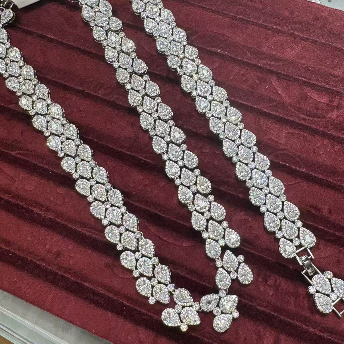 Water Drop Shape Full of Zirconia, Temperament, High-End Luxury Necklace jewellery Set