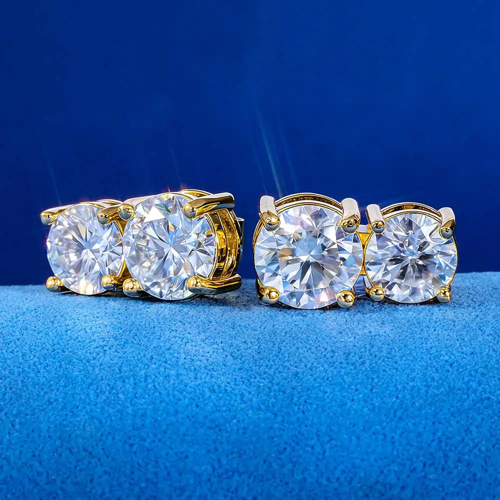 925 VVS Moissanite Twin Earring Sterling Silver Jewellery.