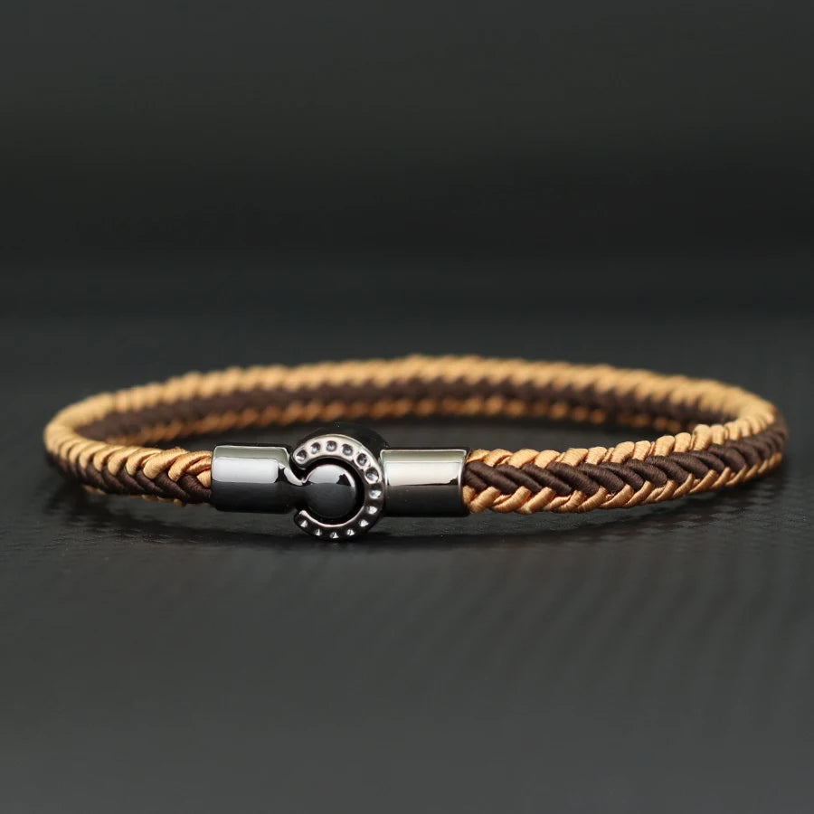Noter Germany Flag Braided Bracelet For Men Handmade Woven Rope Wristband Grade A Fabric National Color Bangle Football Fan Gift