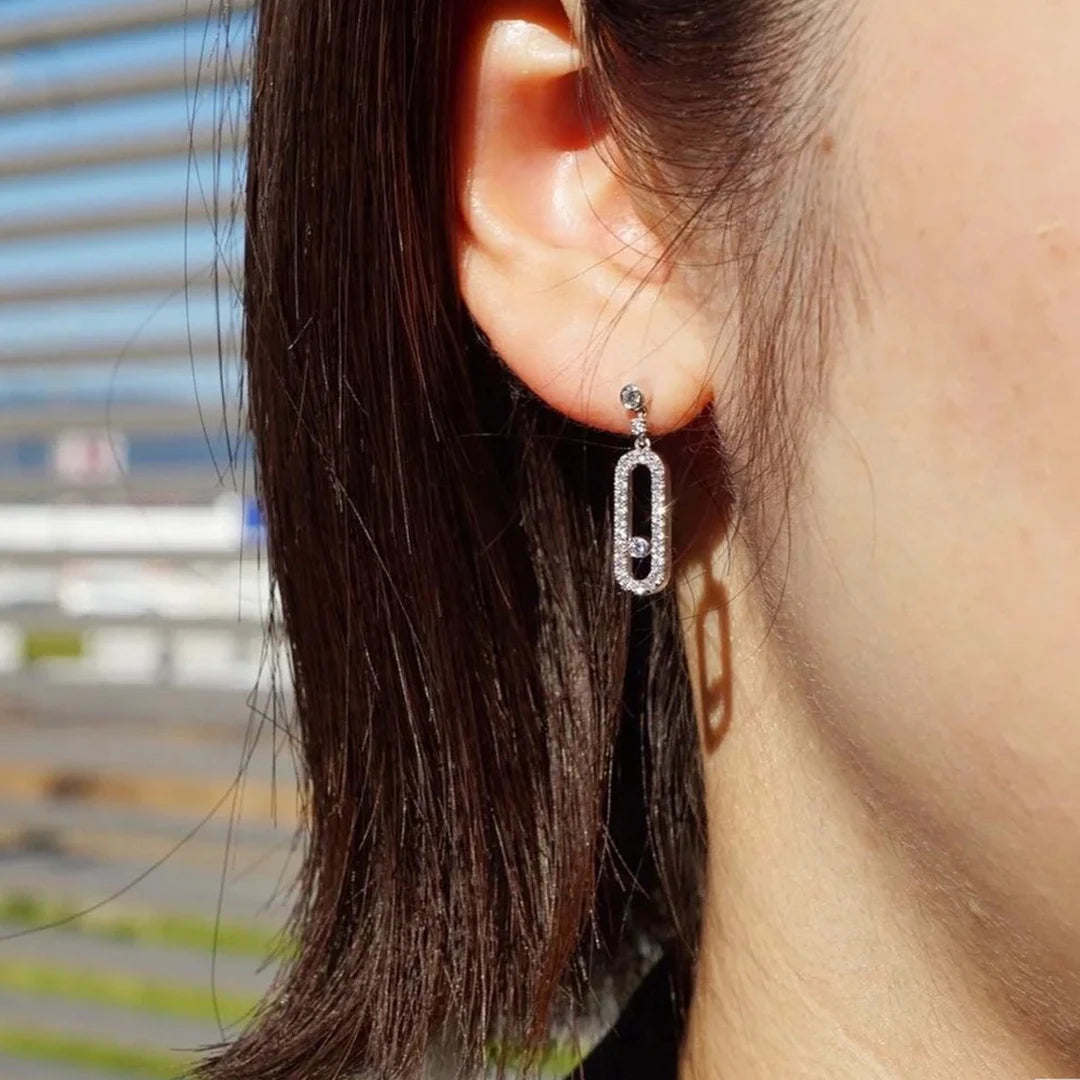 Luxury Jewellery 925 Sterling Silver Women's Pendant Earrings.