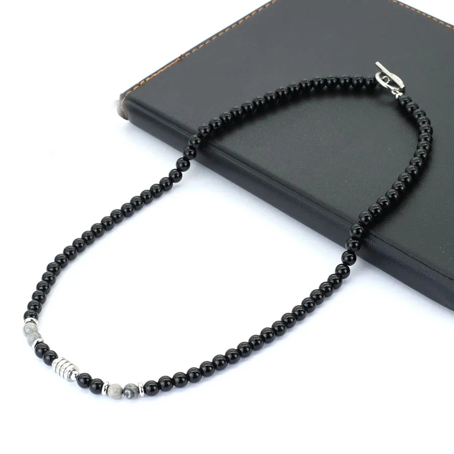 18 Inches Men Necklace 3 Color Options 6mm Obsidian Tiger Eyes Stone Neck Accessory Perfect Gift Jewellery.