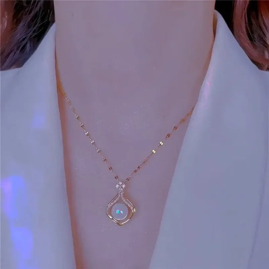 Vintage Necklace Gold Stainless Steel Women jewellery Gift.