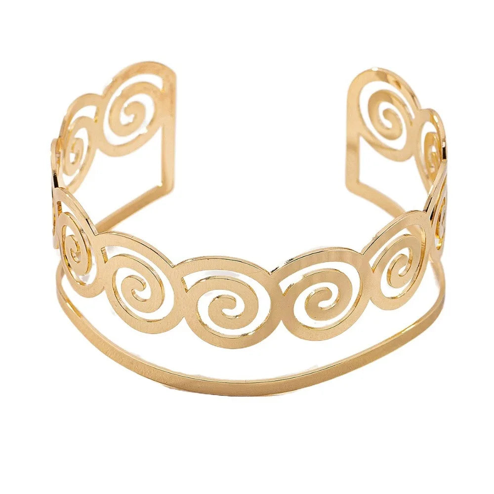 Elegant Metal Tassel Opening Arm Chain Adjustable Multi Style Bangle Retro Fashion Arm Bracelet.