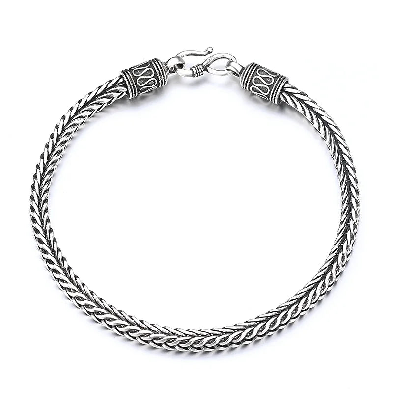 925 Silver Bracelet Men Classics Fine Jewellery Chain Gifts.