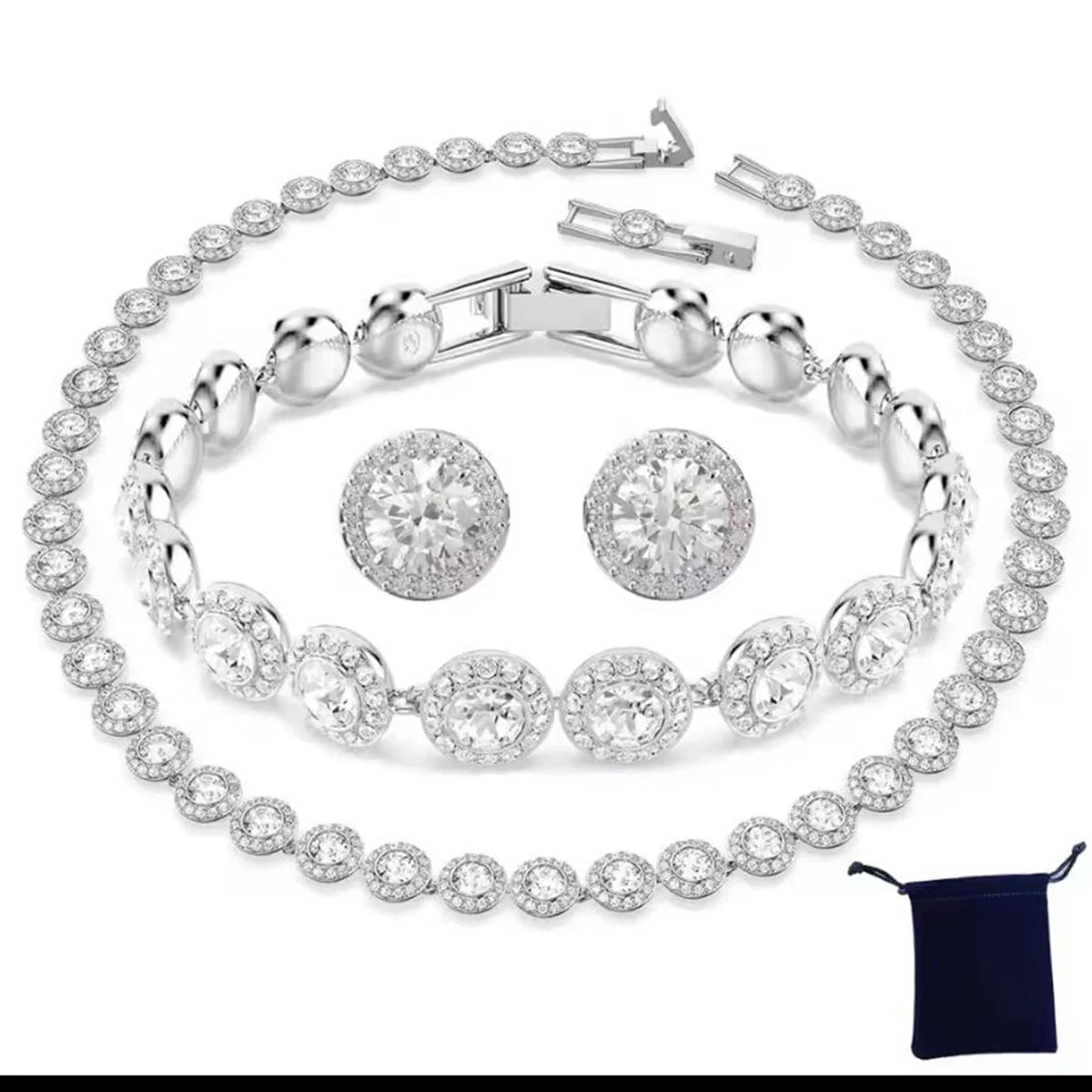 2025 European and American exquisite set simple atmosphere couple bracelet necklace fashionable