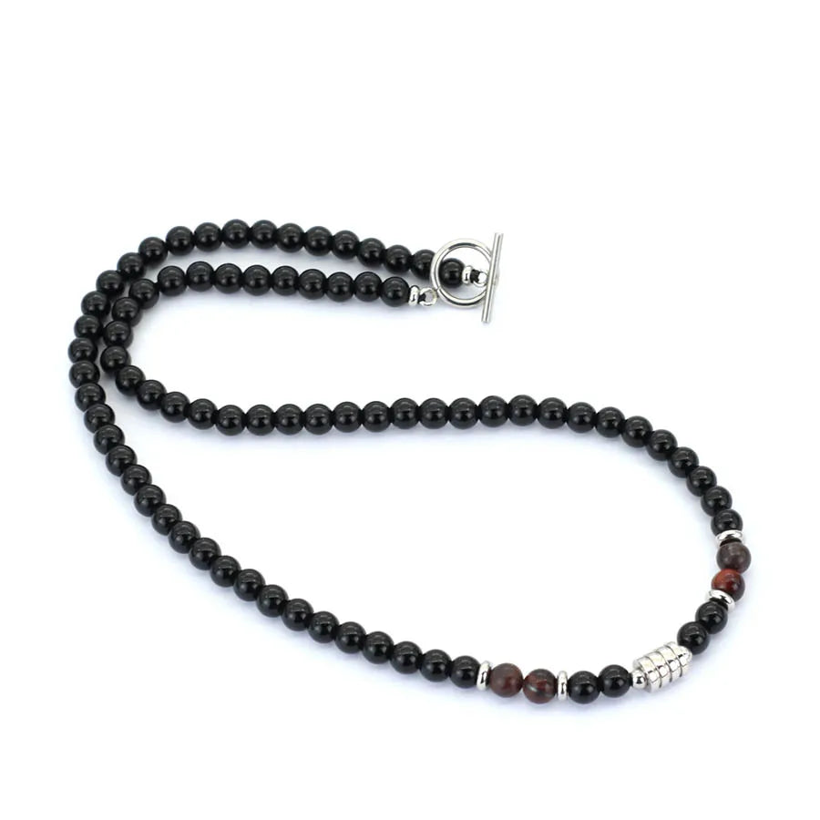 18 Inches Men Necklace 3 Color Options 6mm Obsidian Tiger Eyes Stone Neck Accessory Perfect Gift Jewellery.