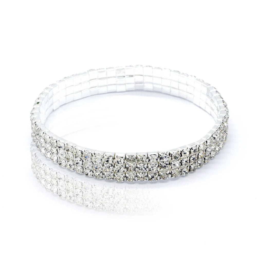 Fashion Rhinestone Anklet Multi-layer Crystal Elastic Chain Ankle Bracelet Jewellery.