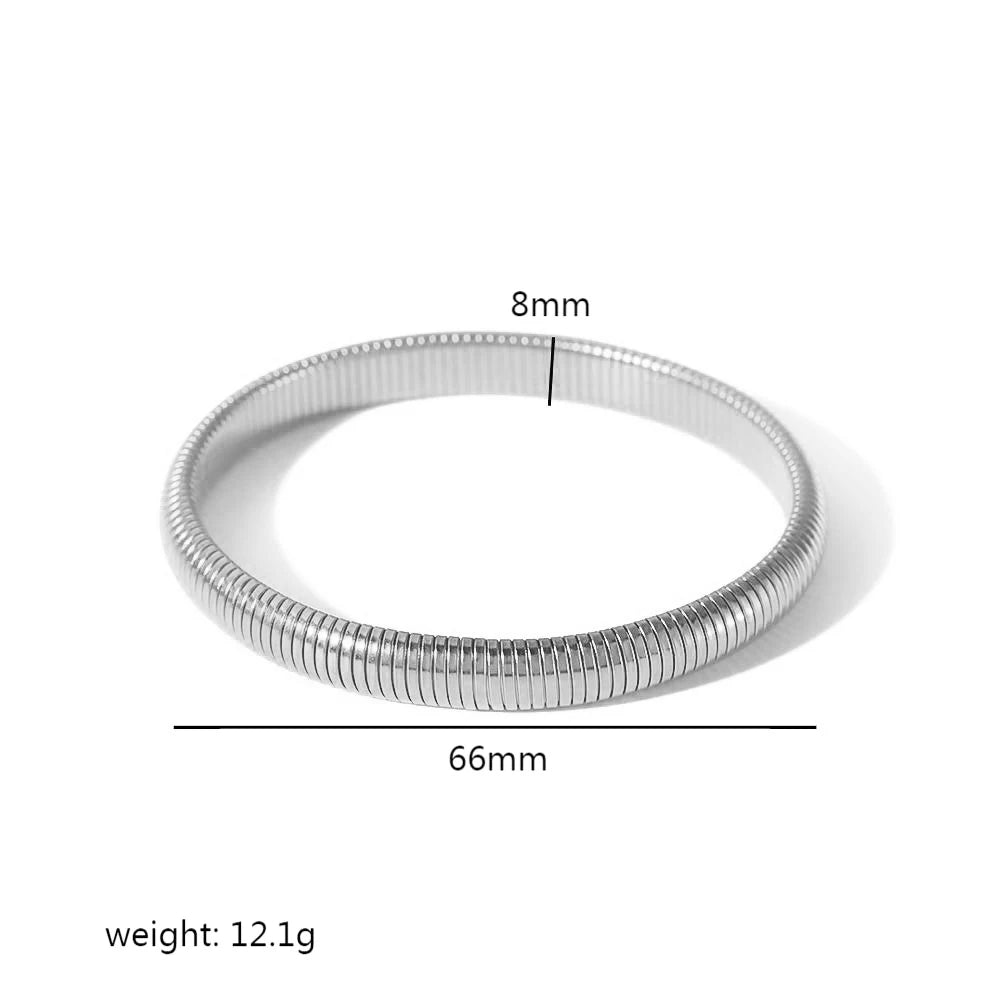 Fashion 18K Gold Plated Stainless Steel Elastic Bracelet Jewellery.