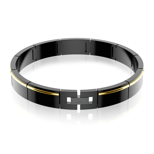 KULUZE Men's Jewelry Titanium Metal Stylish Link Bracelet/Solid titanium Adjustable Bracelets Designed for Men