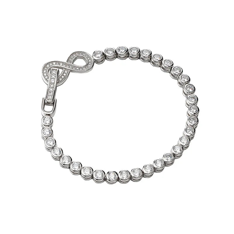 Genuine platinum bracelet with all diamonds,Taoshan diamond platinum fashionable handicraft.
