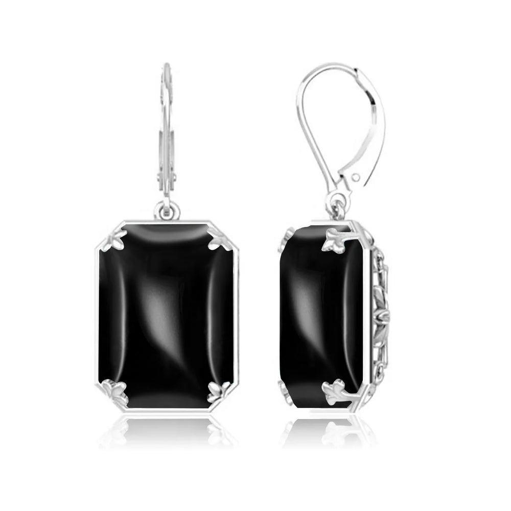 925 Sterling Sliver Earrings Vintage Ruby Gemstone Lever Back Drop Earring Handmade Jewellery Designers.