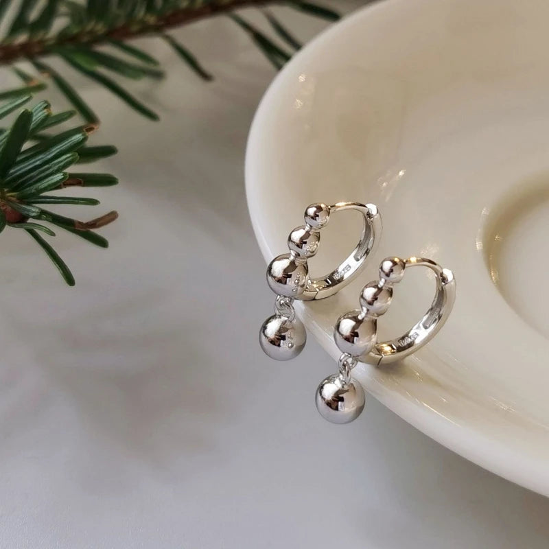 925 Sterling Silver Earrings Simple Fashionable Unique Design.