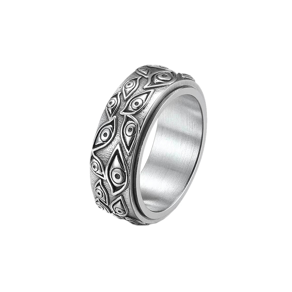 316L Stainless Steel Simple Rings For Men Square Band Flat Ring Charm Jewellery