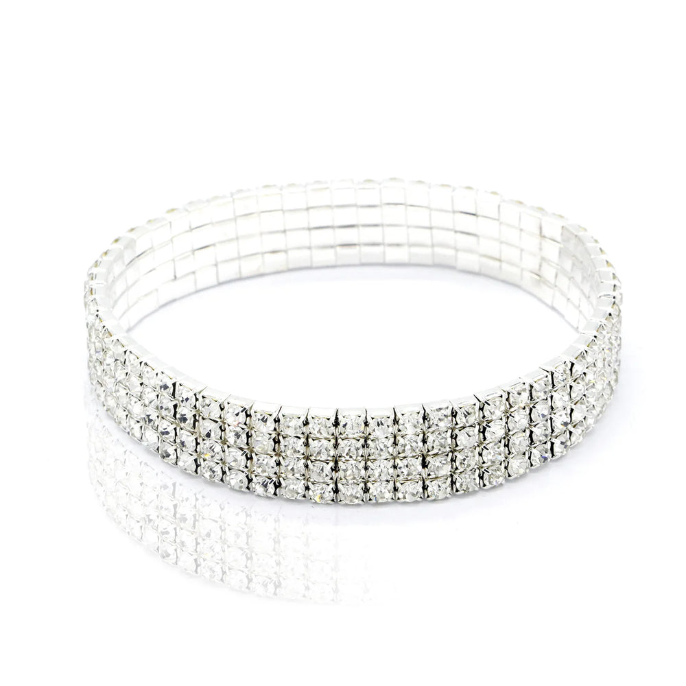 Fashion Rhinestone Anklet Multi-layer Crystal Elastic Chain Ankle Bracelet Jewellery.