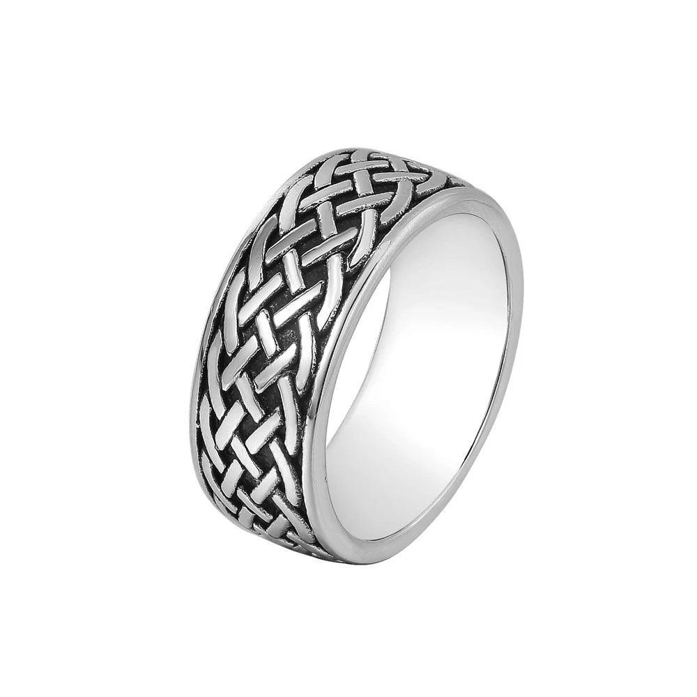 316L Stainless Steel Simple Rings For Men Square Band Flat Ring Charm Jewellery