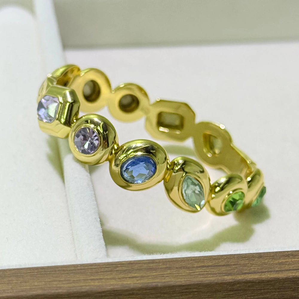 New necklace women's niche design bracelet high-end earrings light luxury ring jewellery set.