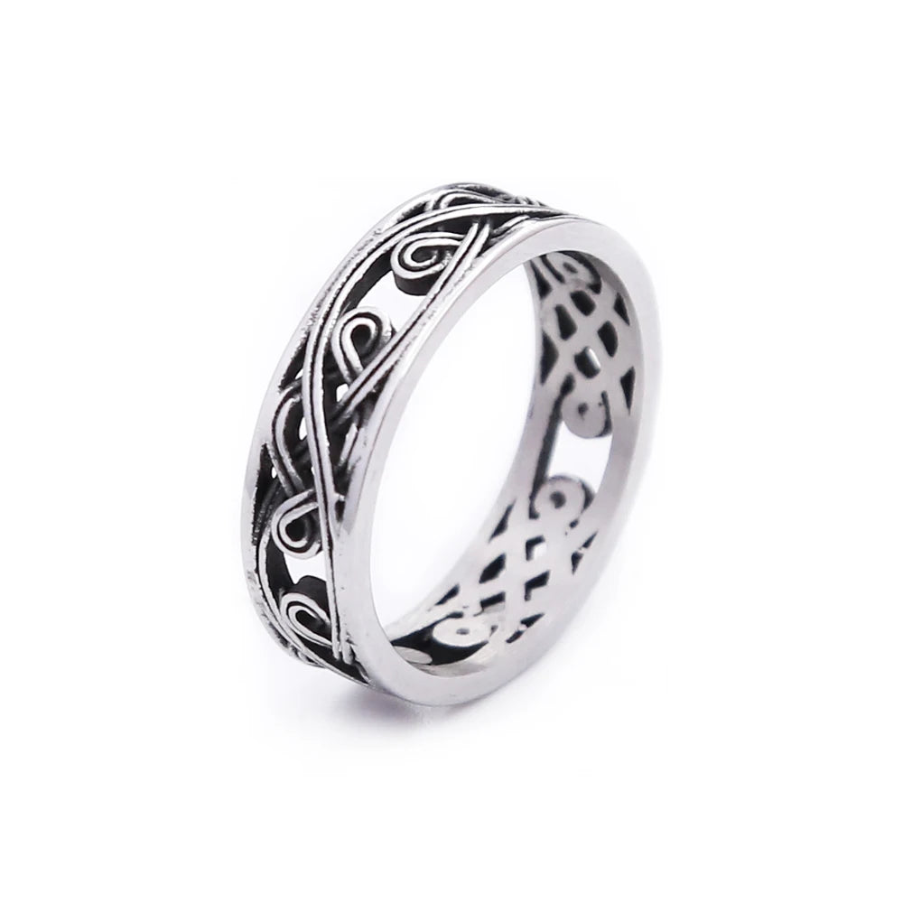 316L Stainless Steel Simple Rings For Men Square Band Flat Ring Charm Jewellery