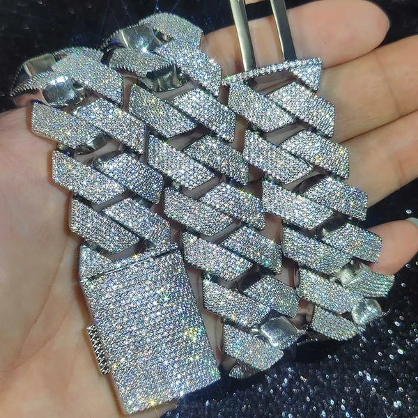 Hip Hop Jewelry Men Iced Out Chains Big Heavy 25mm Six Rows Cz Stone Cuban Link Chain High Quality Bling Necklace Alternate View
