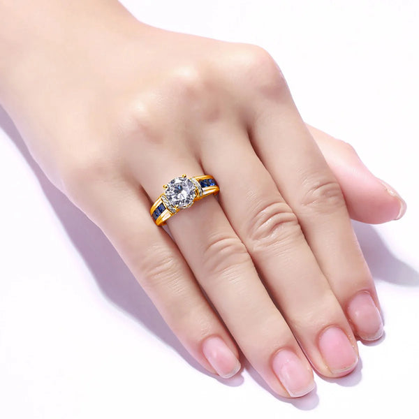 Certified D Color VVS1 2ct Moissanite Diamond Ring 100% Sterling Silver Good Quality Pass Diamond Test. Alternate View