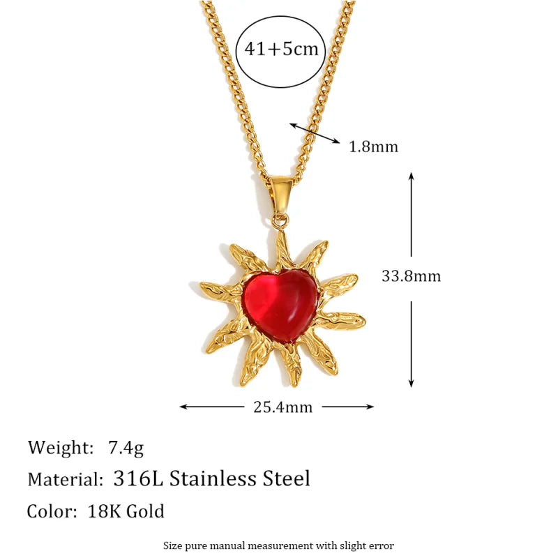 18K Gold Plated Stainless Steel Style Vintage Necklace.