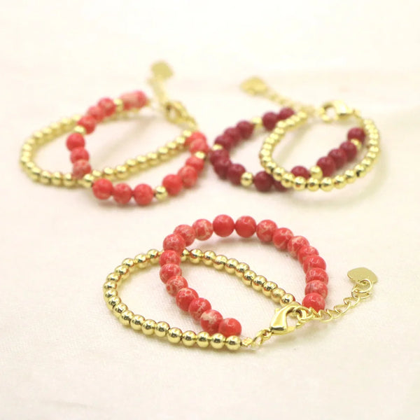 Lovely Natural Stone Bead Bracelet Lobster Clasp Accessories Gift Jewellery. Alternate View