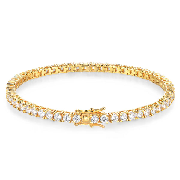 D VVS1 Moissanite Tennis Bracelet 925 Sterling Silver Single Row Classics with GRA Bracelets. Alternate View
