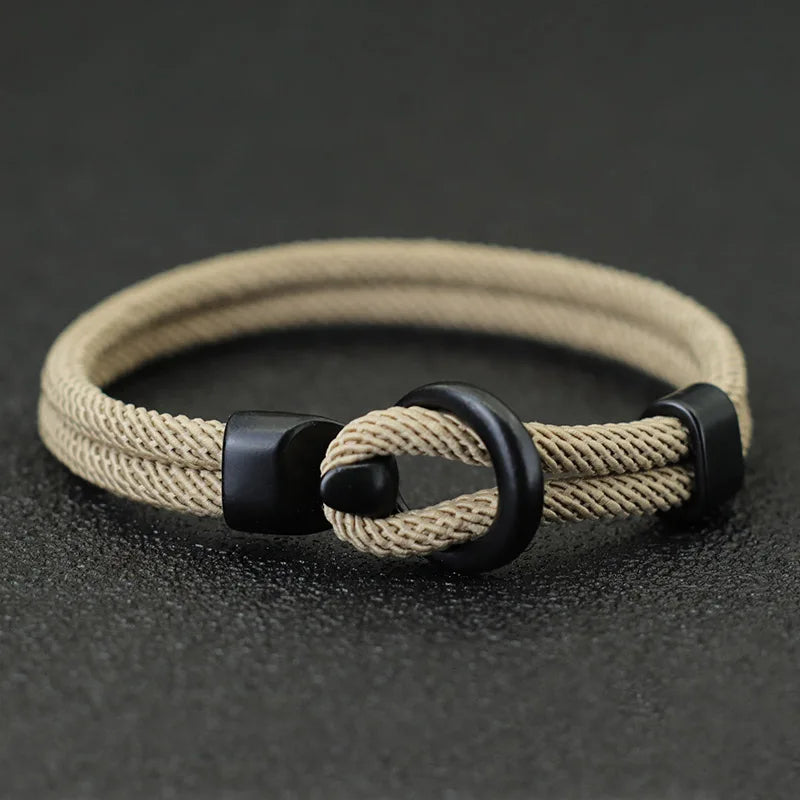 Fashion Rope Bracelet Men Double Layer Bracelet Accessories.