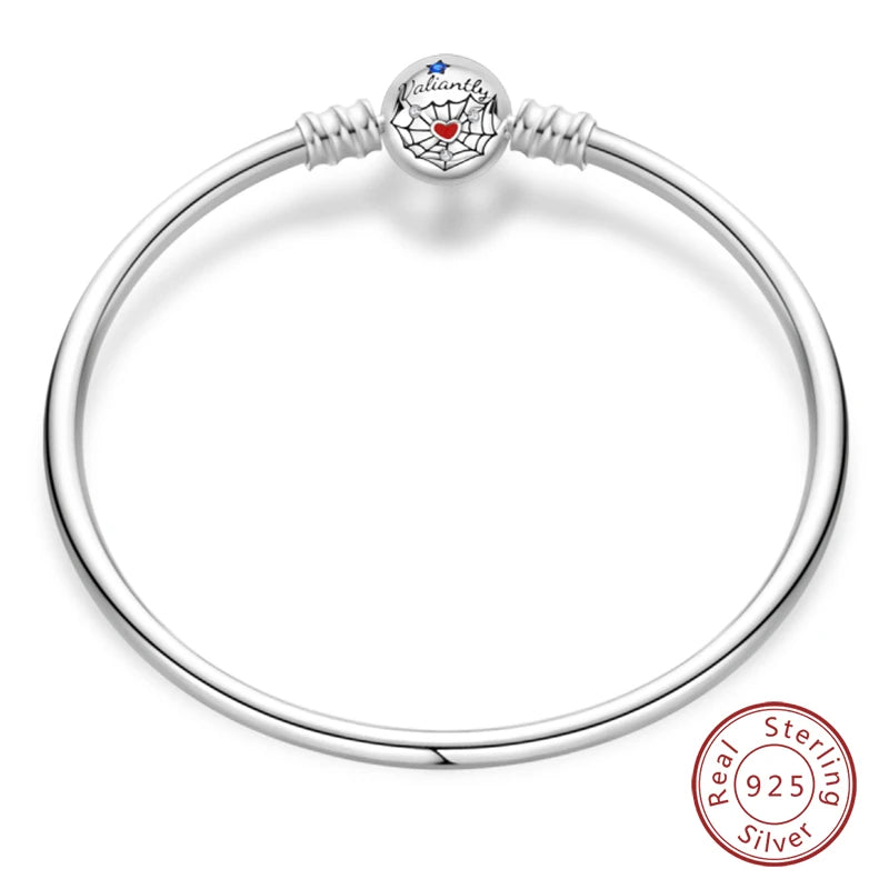 Bracelet Silver 925 Original Star Moon Sun Four Leaf Clover Green Zircon Bracelets Jewellery.