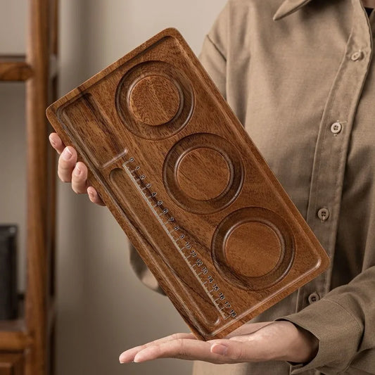 Walnut Wood Display Stand Bracelet Necklace Holder Tray Photography Props Jewelry Organizer for Retail Show Exhibition