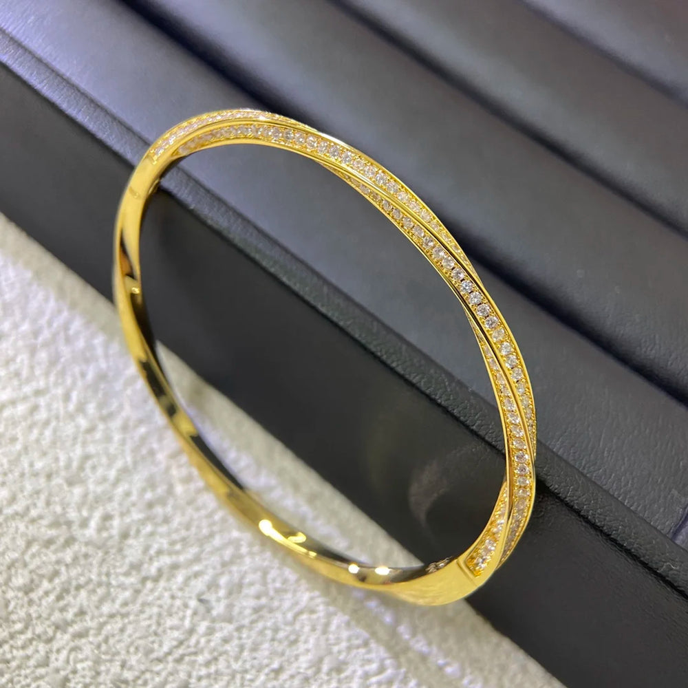 New diamond-set rhombic irregular closed-ended bracelet