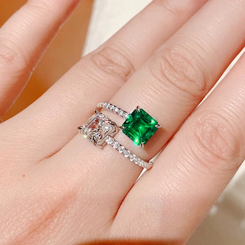 Opening Ring Luxury Fashion Accessories with Shiny Cubic Zirconia Stylish Adjustable Jewellery.