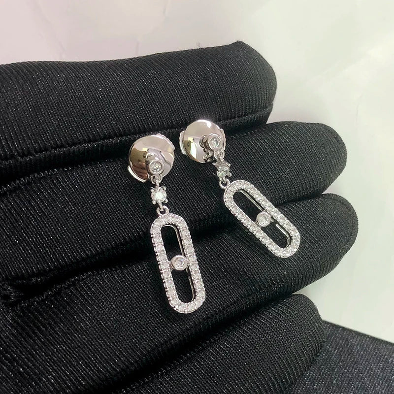 Luxury Jewellery 925 Sterling Silver Women's Pendant Earrings.