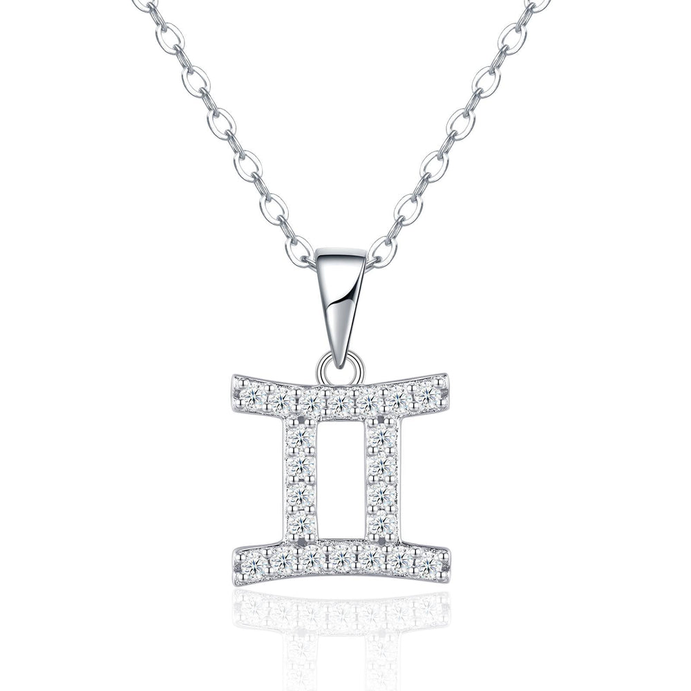 Sterling Silver Zodiac Moissanite Necklace