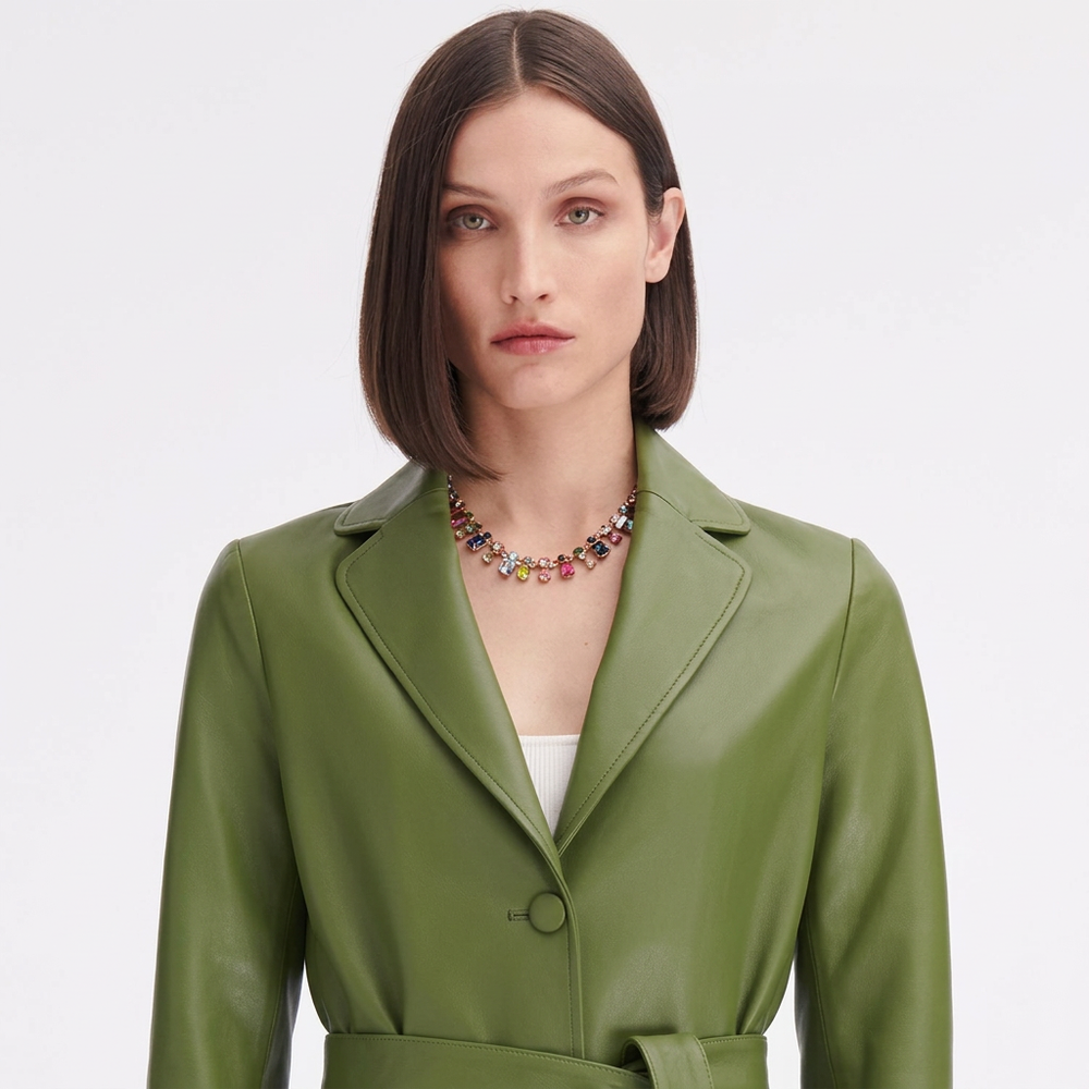 Cleaned model in green jacket