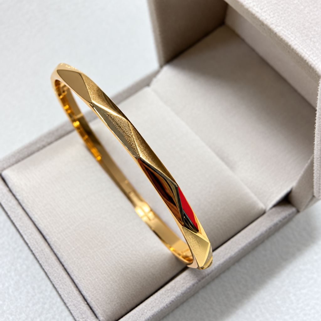 New diamond-set rhombic irregular closed-ended bracelet