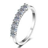 Xindeyi S925 Sterling Silver Ring for Women, Moissanite Stacking Ring, 70-Point Princess Cut Moissanite Ring, Tail Ring, Direct from Manufacturer
