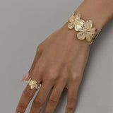 Adjustable Open Bracelet and Ring Jewellery Set.