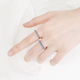 Xindeyi S925 Sterling Silver Ring for Women, Moissanite Stacking Ring, 70-Point Princess Cut Moissanite Ring, Tail Ring, Direct from Manufacturer